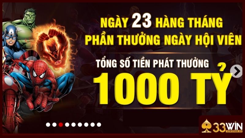 Đăng nhập 33WIN - Hướng dẫn và Ưu đãi đặc biệt cho hội viên 4 Ngày vàng mỗi tháng hoàn tất đăng nhập nhận thưởng lớn