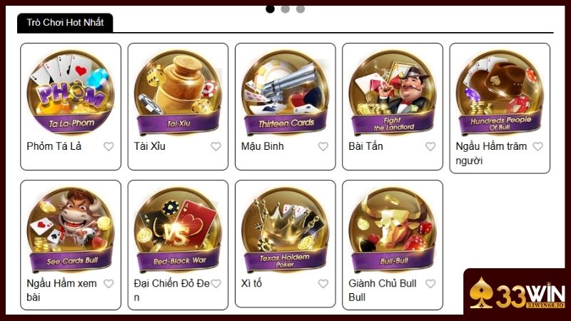 Quyền lợi nhận được từ game bài 33WIN