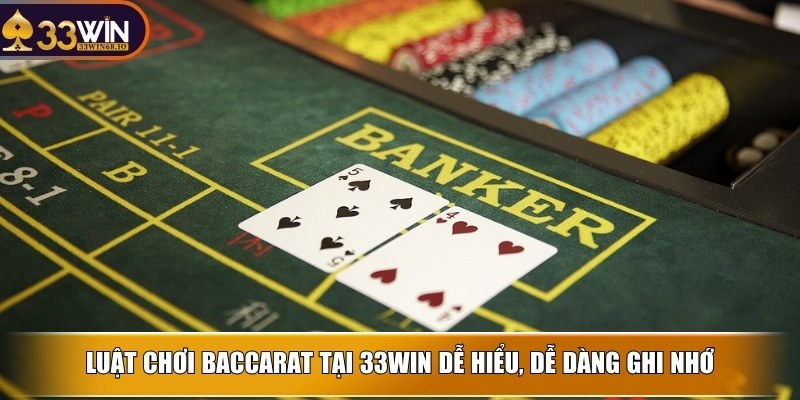 Luật chơi baccarat tại 33WIN dễ hiểu, dễ dàng ghi nhớ